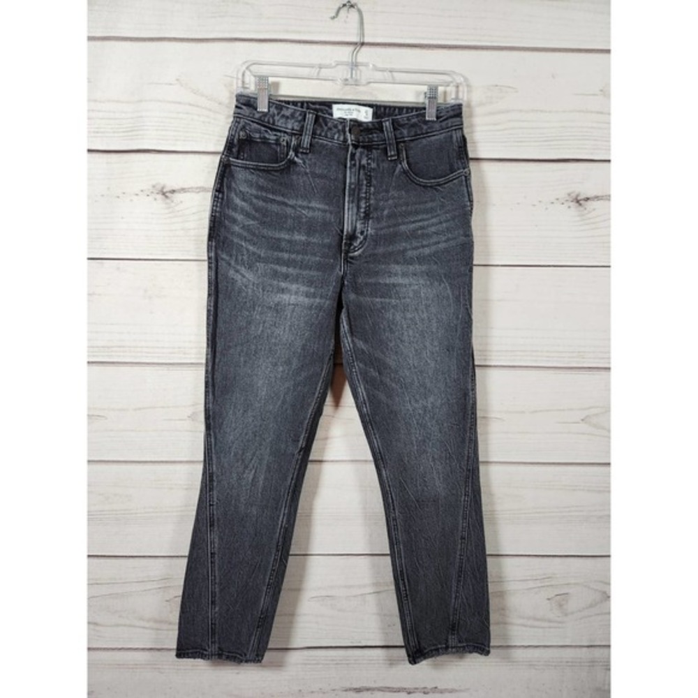 Abercrombie & Fitch Women's Black Cotton Stretch High Rise Skinny Jeans Size 4